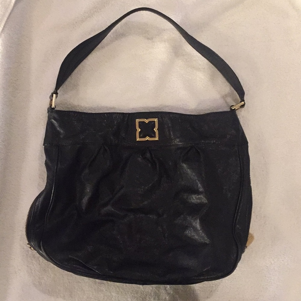 BCBGmaxazria black leather shoulder bag